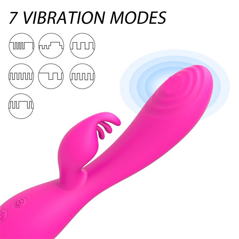 Conejito Vibrador Magic Stick con Pulsación Fucsia - Imagen 6