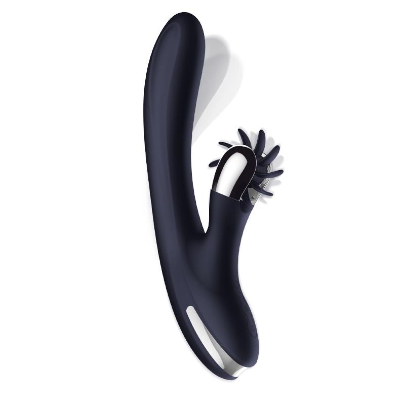Darkspace Vibrador con Lenguas Rotadora y Movimiento Finger Azul - Imagen 3