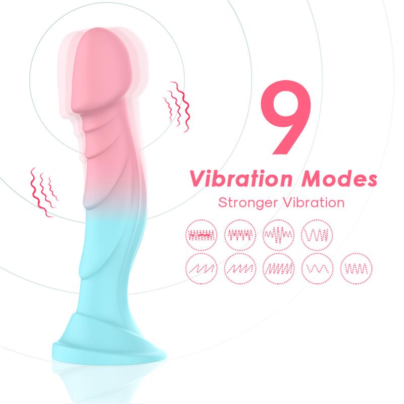 Dildo Bicolor con Vibración - Imagen 3
