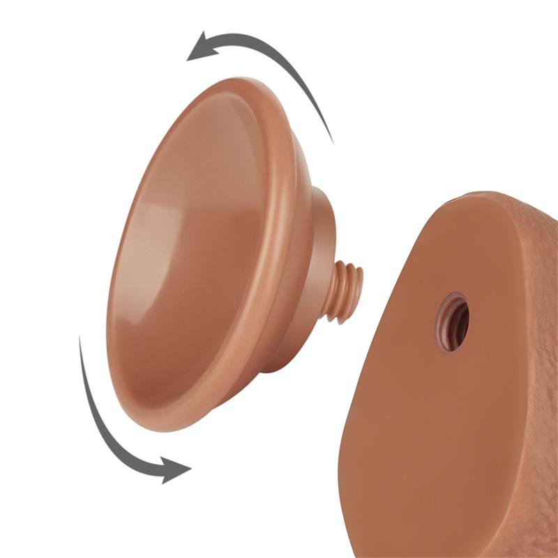 Dildo con Piel Retractil 7.5 Bronceado - Imagen 4