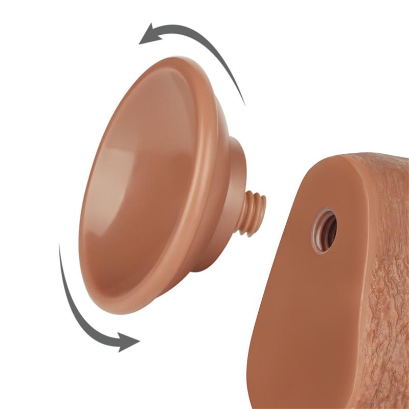 Dildo con Piel Retractil 9 Bronceado - Imagen 5