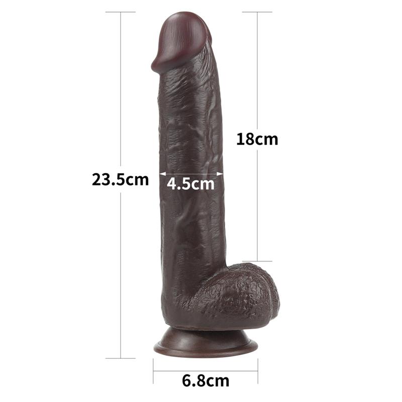 Dildo con Piel Retractil 9 Negro - Imagen 3