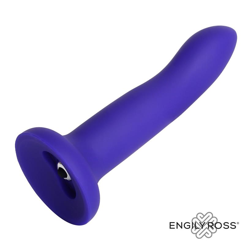 Dildo con Vibración que Cambia de Color Azul a Púrpura Talla M 17 cm - Imagen 3