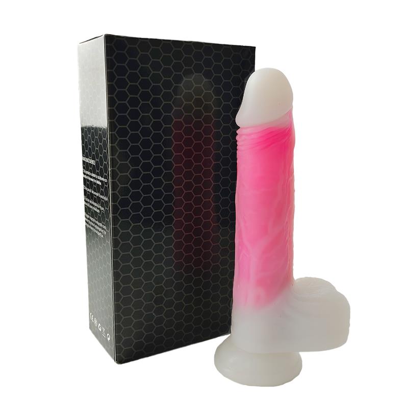 Dildo Doble Capa con Vibración, Thrusting y Calor 21.5 cm - Imagen 4
