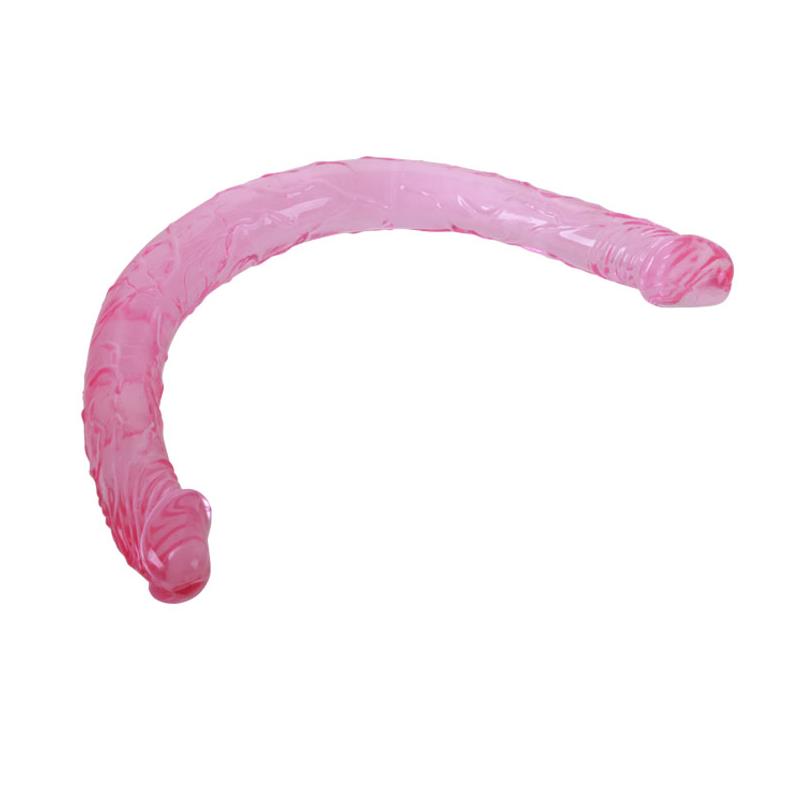 Dildo Doble Color Rosa 44 cm - Imagen 4