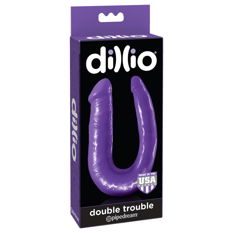 Dildo Doble Double Trouble Púrpura - Imagen 4