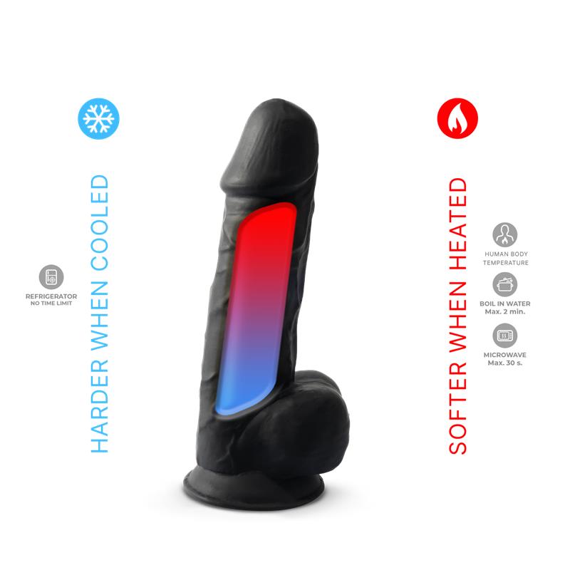 Dildo Dual Density Mod. 1 - 8.5 Negro - Imagen 3