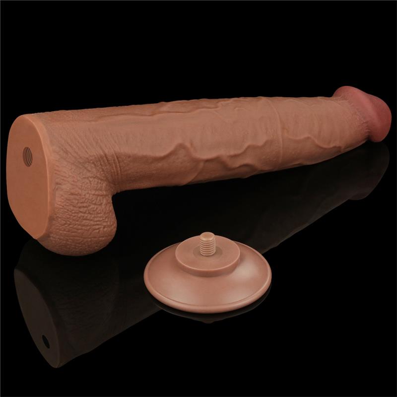 Dildo Dual Density Piel Deslizante Retractil 13.5 - Imagen 8