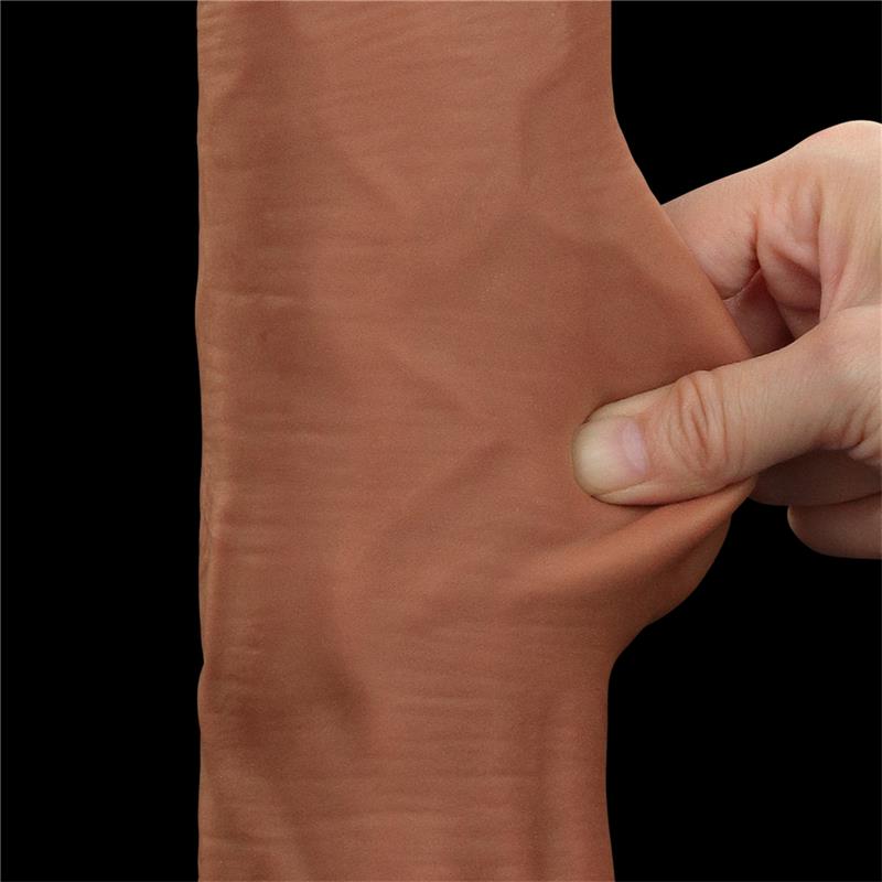 Dildo Dual Density Piel Deslizante Retractil 14 - Imagen 4