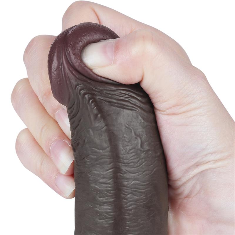 Dildo Dual Density Piel Deslizante Retractil 9 - Imagen 3