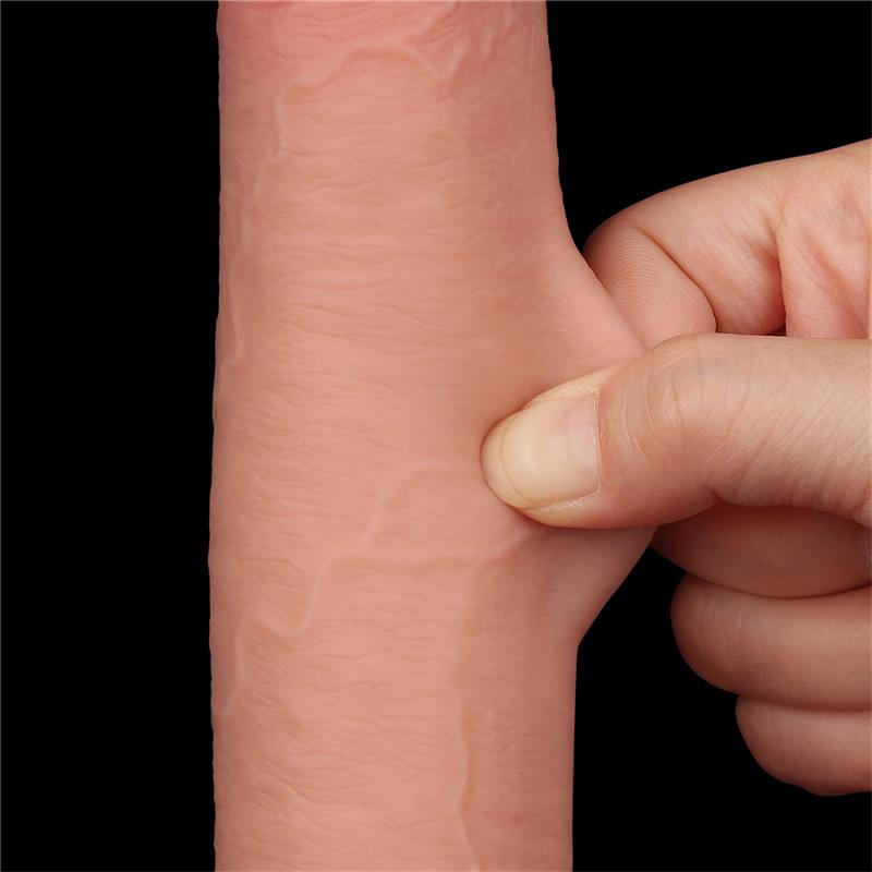 Dildo Dual Density Piel Deslizante Retractil 9 - Imagen 5