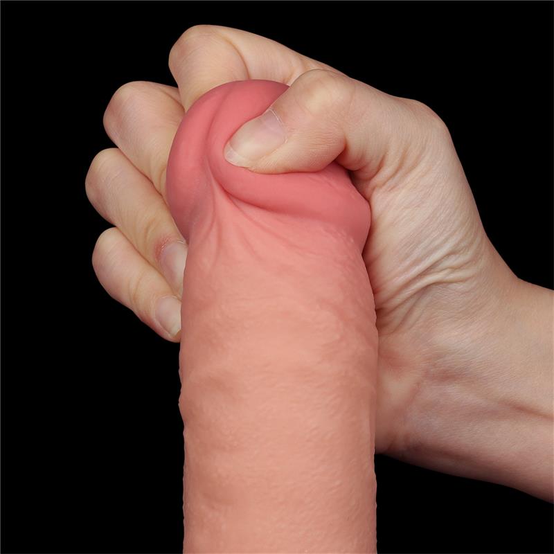 Dildo Dual Density Piel Deslizante Retractil 9.5 - Imagen 4