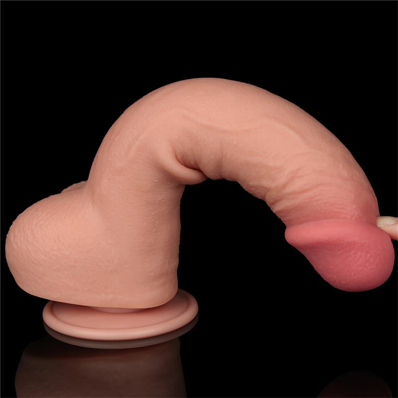 Dildo Dual Density Piel Deslizante Retractil 9.5 - Imagen 6