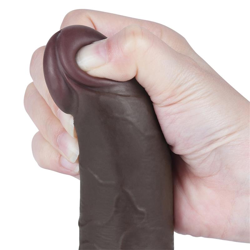 Dildo Dual Layer Piel Deslizante Retractil 7.5 - Imagen 5