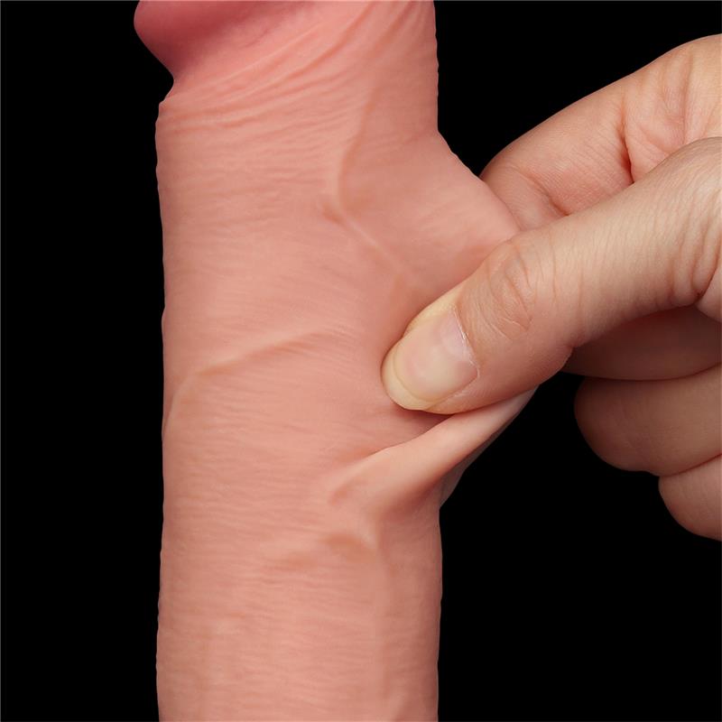 Dildo Dual Layer Piel Deslizante Retractil 8 - Imagen 9