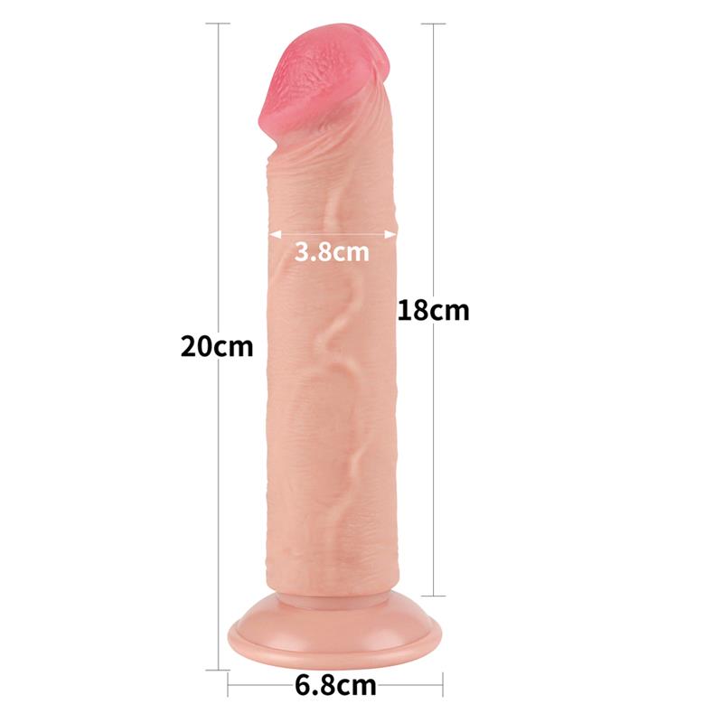 Dildo Dual Layer Piel Deslizante Retractil 8 - Imagen 10