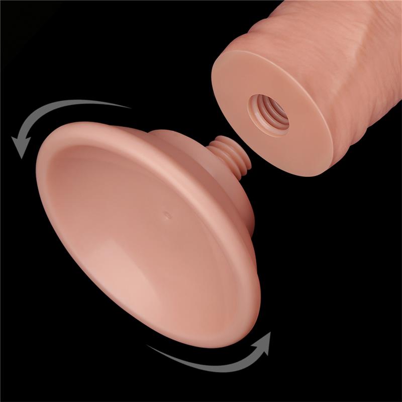 Dildo Dual Layer Piel Deslizante Retractil 8 - Imagen 3