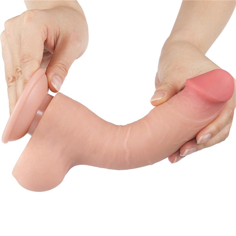 Dildo Dual Layer Piel Deslizante Retractil 8 - Imagen 3