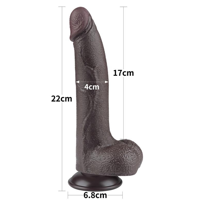 Dildo Dual Layer Piel Deslizante Retractil 8.5 - Imagen 5