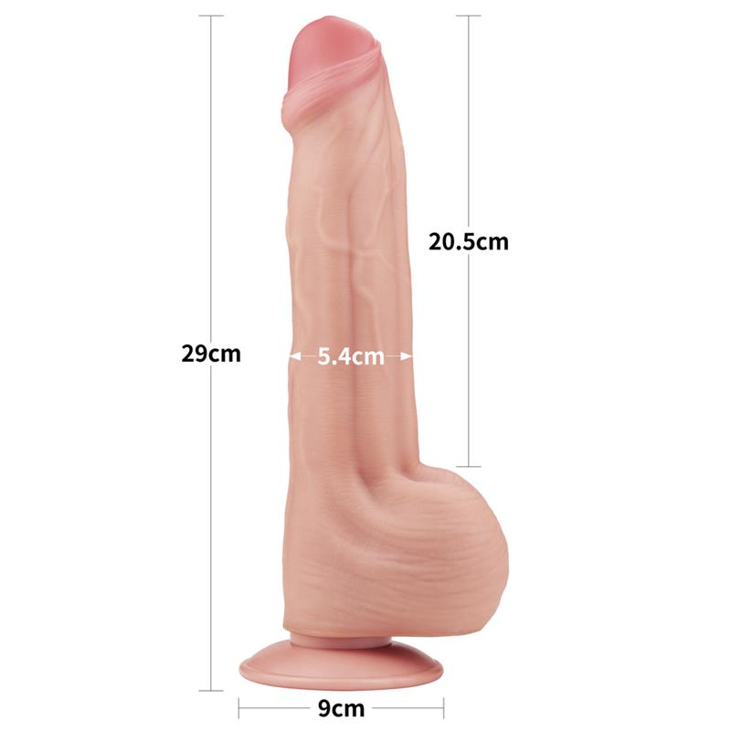 Dildo Dual Layer Piel Retractil 11.5 - Imagen 3