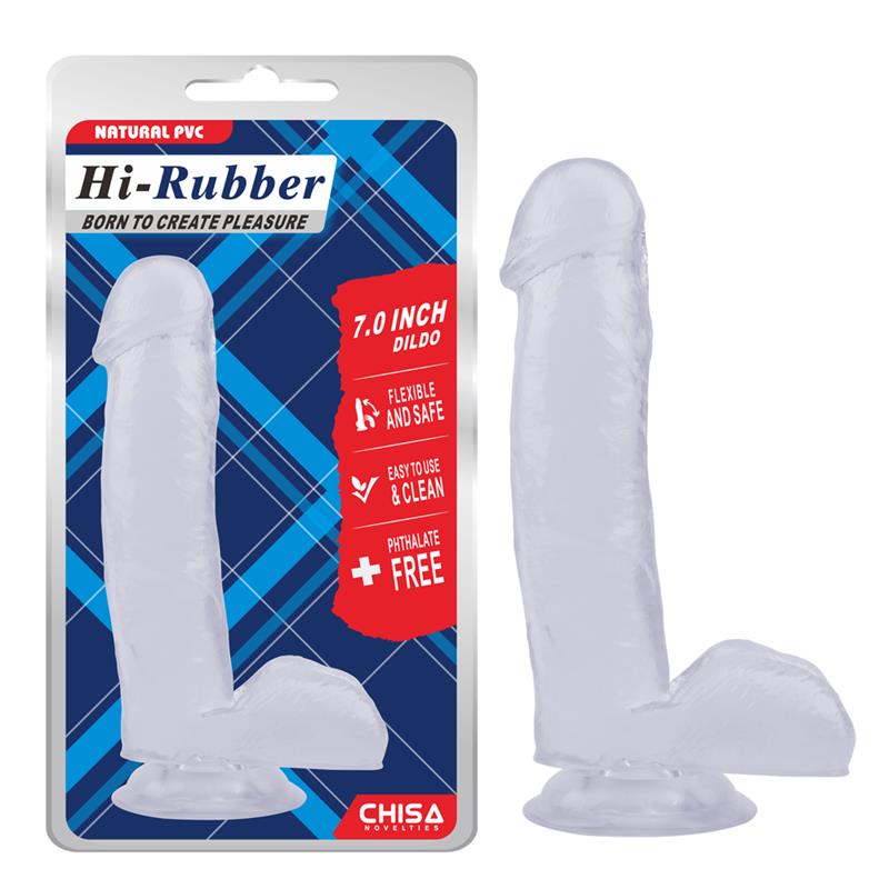 Dildo Hi-Rubber 7 Transparente - Imagen 3