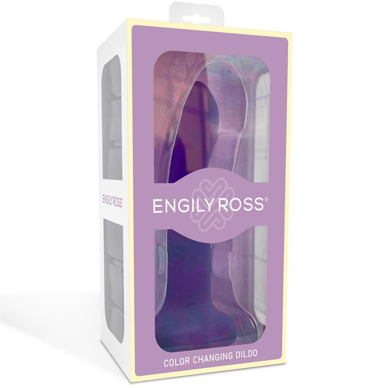 Dildo que Cambia de Color Púrpura a Rosa Talla S 14 cm - Imagen 5
