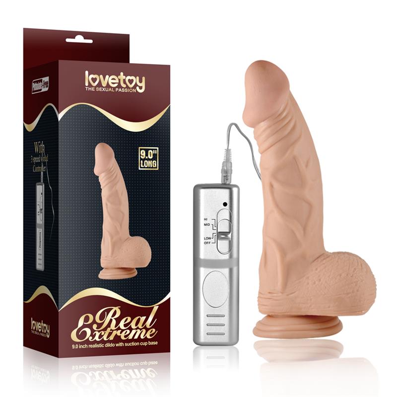 Dildo Real Extreme Dildo con Vibración 9 Natural - Imagen 3
