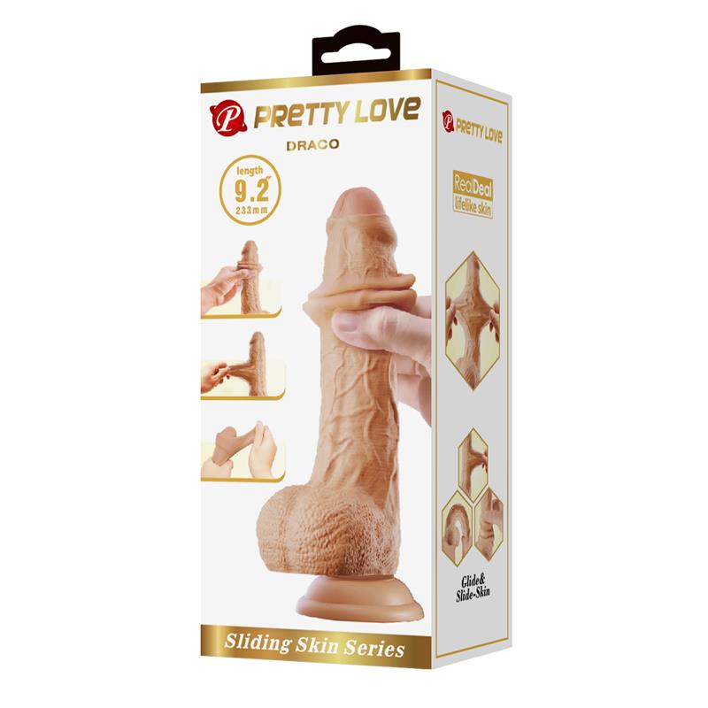 Dildo Realista con Piel Deslizante Retractil 23.3 cm - Imagen 3