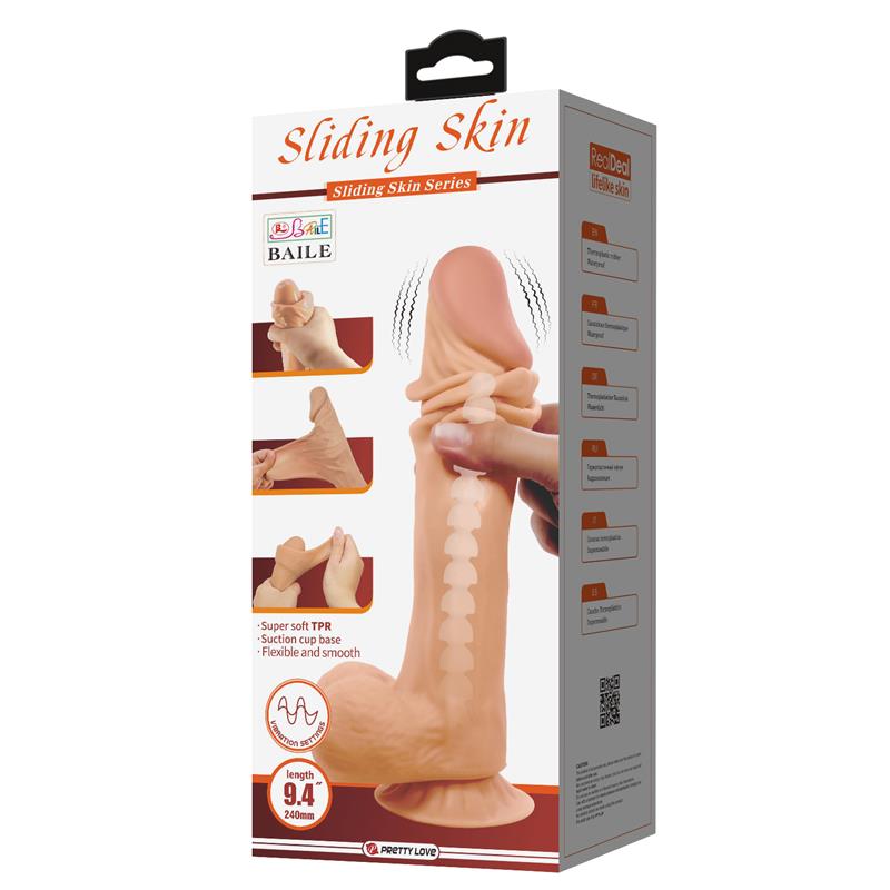 Dildo Realista Doble Densidad Piel Deslizante Retractil 24 cm - Imagen 4