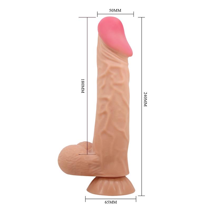 Dildo Realista Doble Densidad Piel Deslizante Retractil 24 cm - Imagen 5
