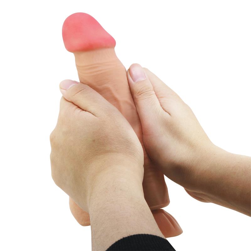 Dildo Realista Doble Densidad Piel Deslizante Retractil - Imagen 5