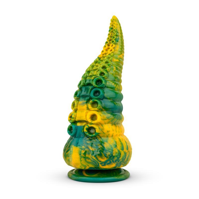 Dildo Tentacle Delight Verde y Amarillo 22.4 cm - 8.8 - Imagen 3