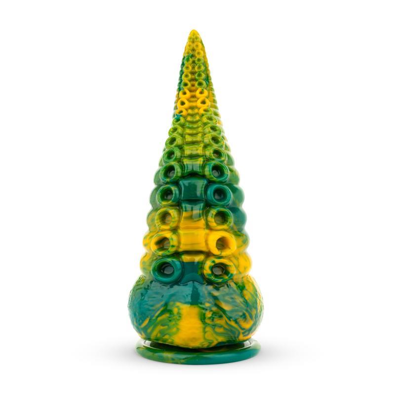 Dildo Tentacle Delight Verde y Amarillo 22.4 cm - 8.8 - Imagen 4