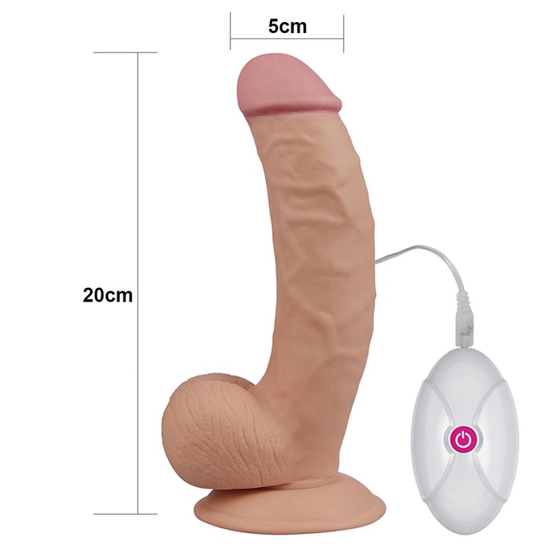 Dildo The Ultra Soft Dude con Vibración 7.5 Natural - Imagen 4