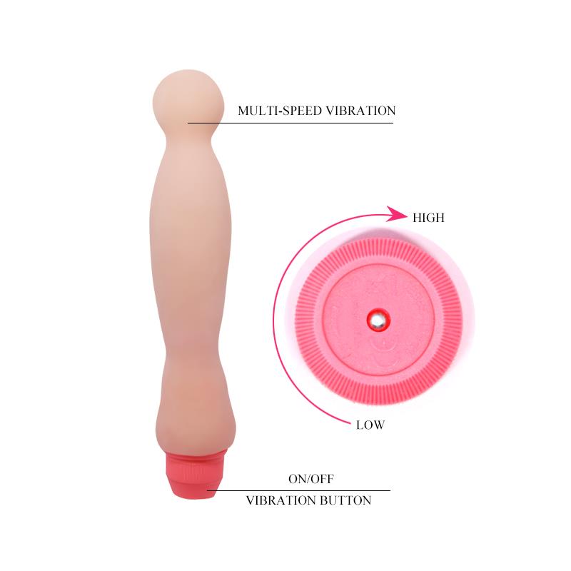 Dildo VIbrador Color Natural 22 cm - Imagen 3