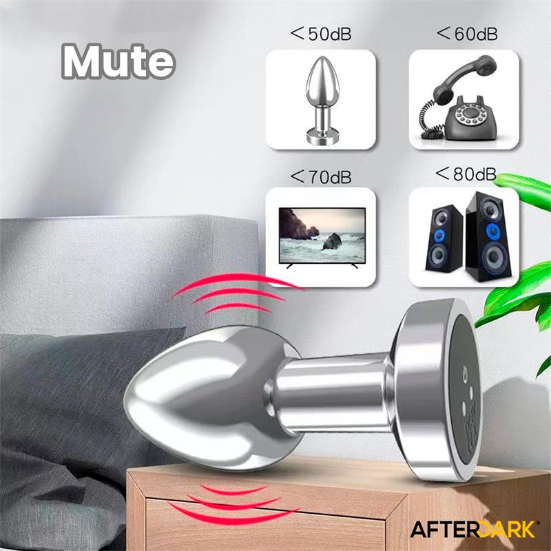 Dimpor Plug Anal Cromado con Vibración USB Magnético Talla L - Imagen 4