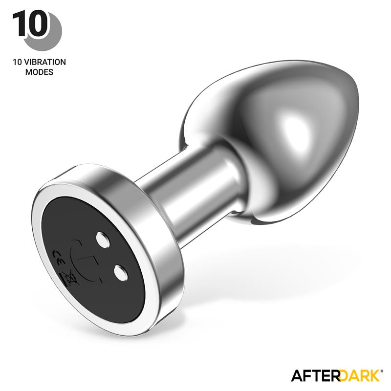 Dimpor Plug Anal Cromado con Vibración USB Magnético Talla M - Imagen 3