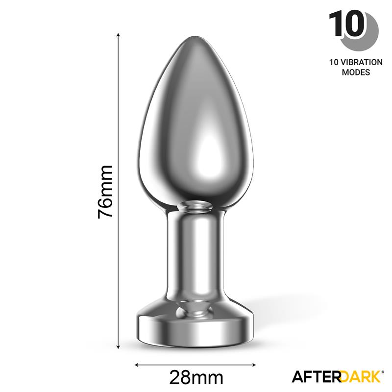 Dimpor Plug Anal Cromado con Vibración USB Magnético Talla S - Imagen 6