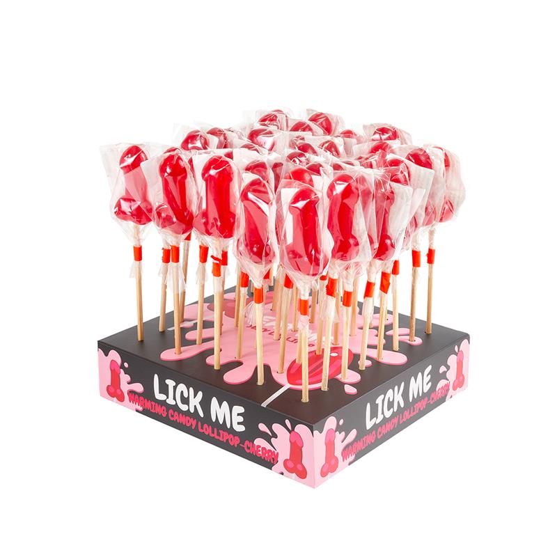 Display Piruleta Pene Cereza Efecto Calor Picante 40pcs - Imagen 3