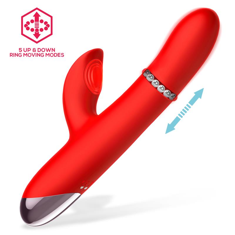 Divya Vibrador con Aro de Bolas Internas Up and Down y Pulsación 3 Motores Independientes USB - Imagen 3
