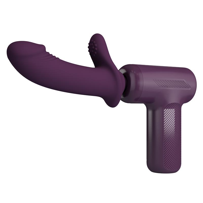 Dj Scholar Pistola de Masaje con Dildo Funcion Empuje Púrpura - Imagen 3
