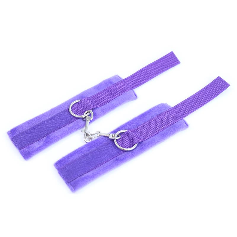 Esposas de Tela con Velcro para Muñecas con Pelo Largo Púpura - Imagen 3
