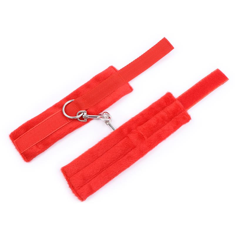 Esposas de Tela con Velcro para Muñecas con Pelo Largo Rojo - Imagen 3