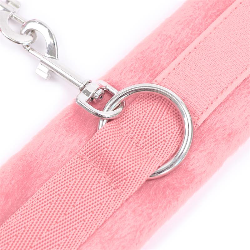 Esposas de Tela con Velcro para Muñecas con Pelo Largo Rosa - Imagen 3