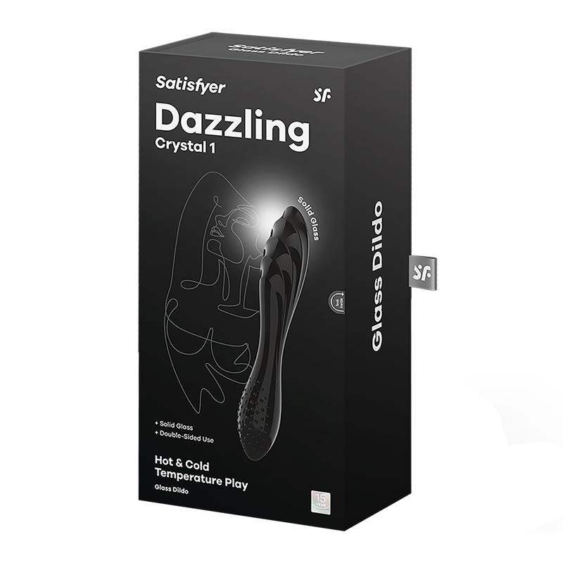 Estimulador de Cristal Dazzling Crystal 1 Hot and Cold Negro - Imagen 4
