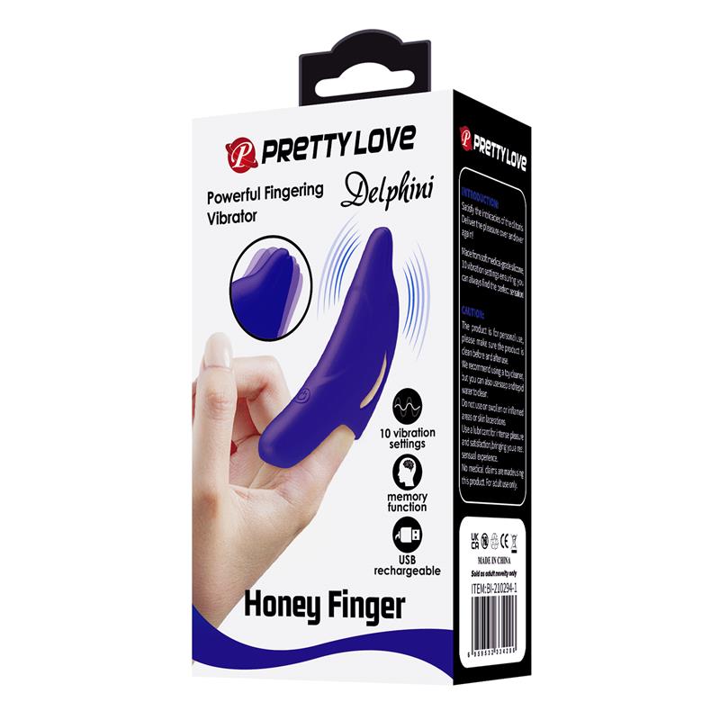 Estimulador de Dedo con Vibración Delphini Honey - Imagen 4