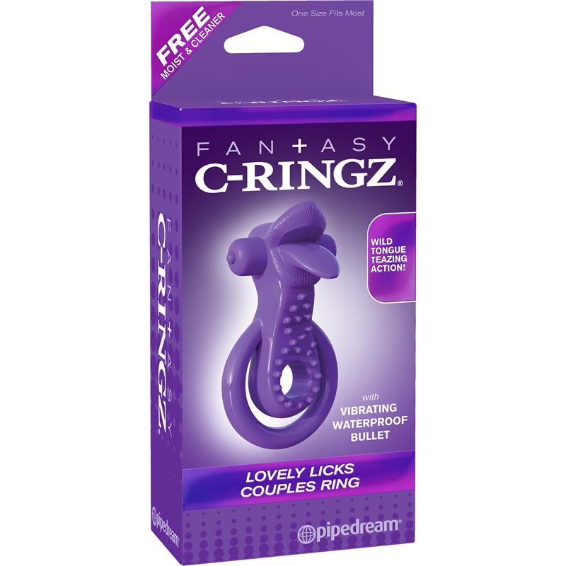 Fantasy C-Ringz Anillo para Parejas Lovely Licks Púrpura - Imagen 4