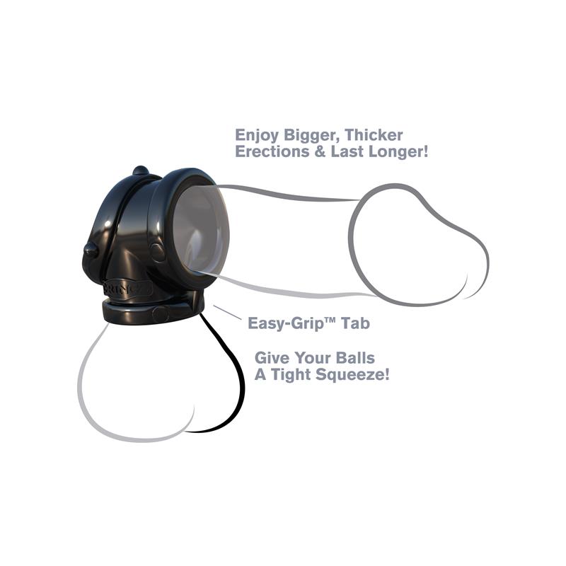 Fantasy C-Ringz Anillo Pesado Cock Pipe Negro - Imagen 4