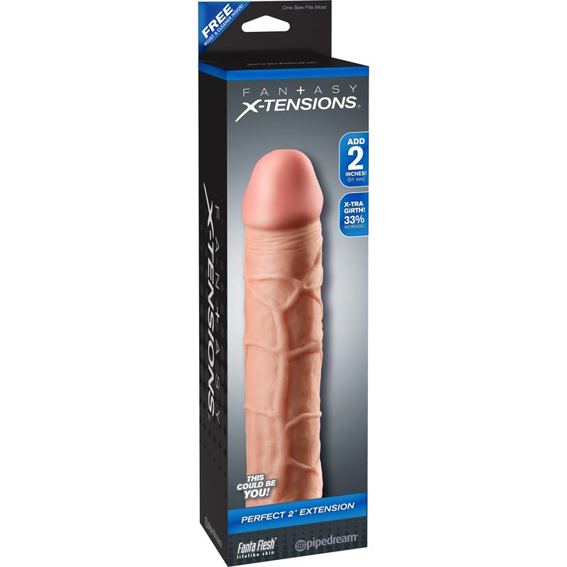 Fantasy X-tensions Perfect 5,1 cm Extensión de Pene - Color Natural - Imagen 3