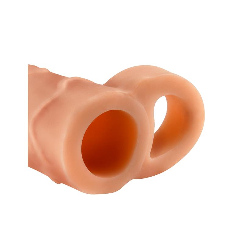 Fantasy X-tensions Perfect 5,1 cm Extensión de Pene con Anilla para Testículos - Color Nartual - Imagen 3